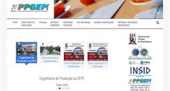 Desktop Screenshot of ppgep.org.br